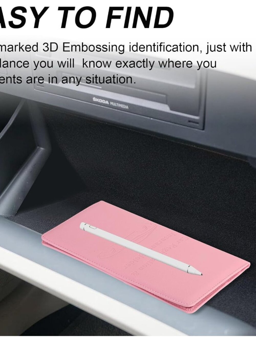 Car Registration and Insurance Holder, Car Accessories Vehicle Glove Box Car Org - Picture 8 of 8